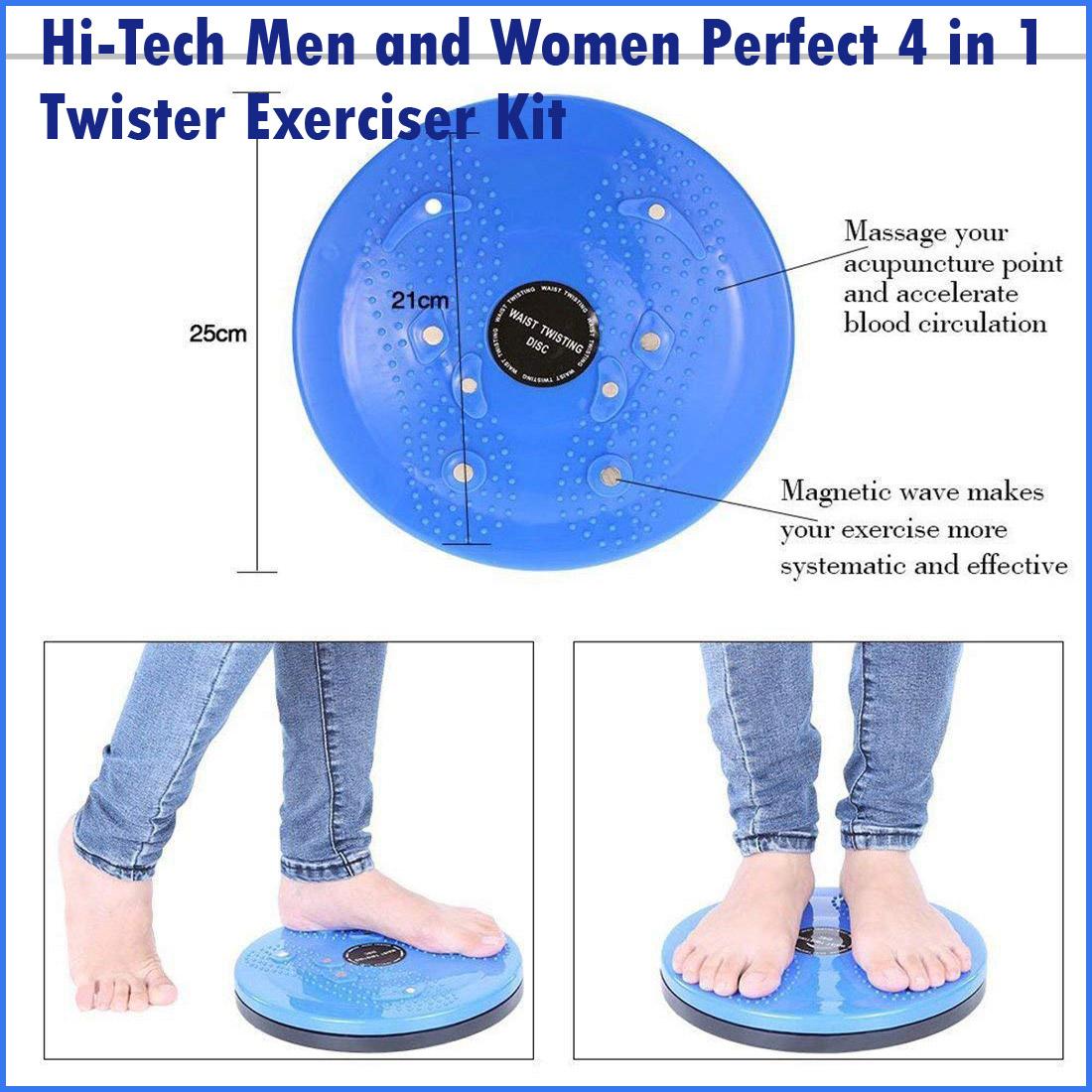 Hi-Tech Men And Women Perfect 4 In 1 Magnetic Twister Exerciser Kit